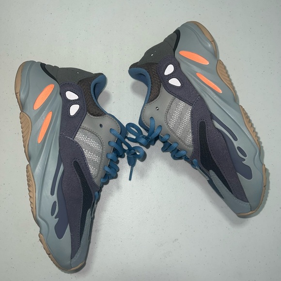 Yeezy Blue and Gray Sneakers